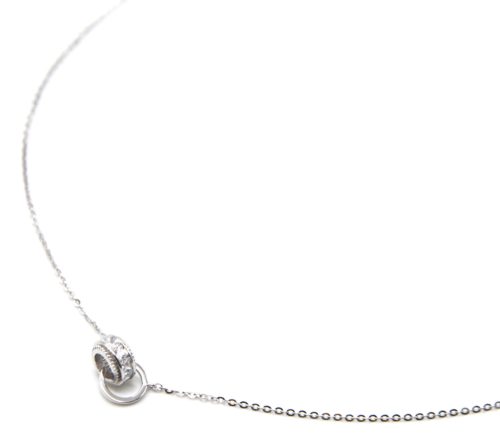 Collier-Fine-Chaine-Argent-925-Pendentif-Anneau-Pierres-Zirconium-et-Cercle