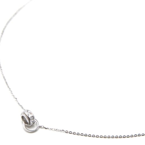 Collier-Fine-Chaine-Argent-925-Pendentif-Anneau-Pierres-Zirconium-et-Cercle