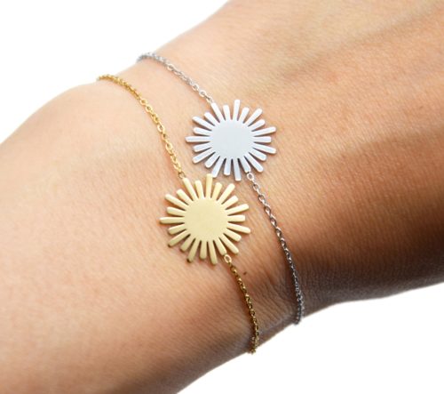 Bracelet-Fine-Chaine-avec-Soleil-Acier