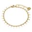 Bracelet-avec-Pampilles-Relief-Carreaux-Acier-Dore-et-Perles-Email-Blanc