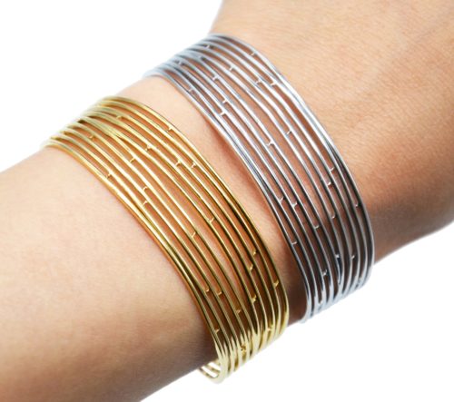 Bracelet-Manchette-avec-Multi-Barres-Acier