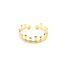 Bague-Anneau-avec-Couronne-de-Points-Acier-Dore