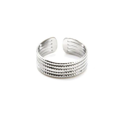 Bague-Anneau-avec-Multi-Barres-Motif-Torsade-Acier-Argente