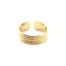 Bague-Anneau-avec-Multi-Barres-Motif-Torsade-Acier-Dore