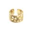 Bague-Large-Ajouree-avec-Multi-Barres-et-Motif-Triangles-Acier-Dore