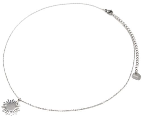 Collier-Fine-Chaine-Pendentif-Soleil-Acier-Argente