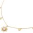 Collier-Pendentif-Multi-Soleils-Points-Acier-Dore-Pierre-et-Perles-Rose-Pale