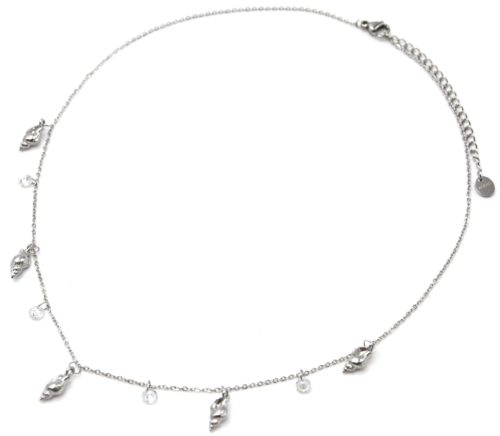 Collier-Chaine-avec-Pampilles-Coquillages-Acier-Argente-et-Pierres-Blanches