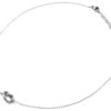 Collier-Fine-Chaine-Pendentif-Noeud-Boucle-Acier-Argente