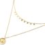 Collier-Double-Chaines-avec-Mini-Etoiles-et-Medaille-Etoile-Polaire-Acier-Dore