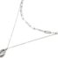 Collier-Double-Chaines-avec-Maillons-et-Cauri-Acier-Argente