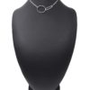 Collier-Chaine-Maillons-avec-Ovales-Contour-Martele-Acier-Argente
