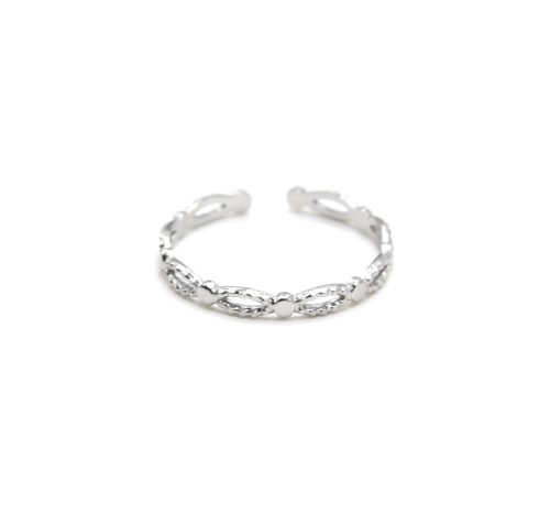 Bague-Anneau-avec-Ovales-Ajoures-et-Points-Acier-Argente