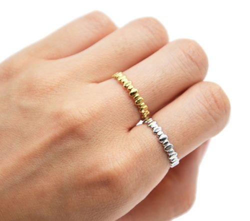 Bague-Anneau-avec-Multi-Ovales-Assortis-Acier
