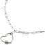 Collier-Chaine-Maillons-Pendentif-Y-Coeur-Anneaux-Strass-Acier-Argente