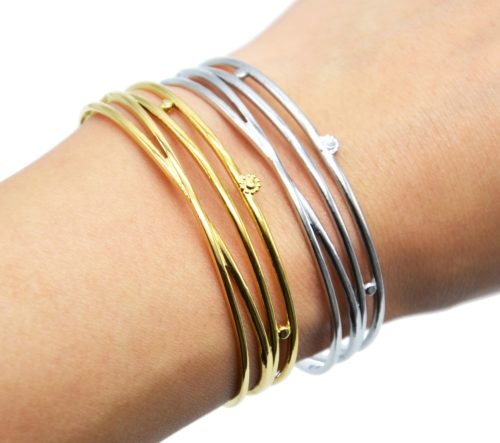 Bracelet-Manchette-4-Rangs-et-Mini-Soleil-Acier