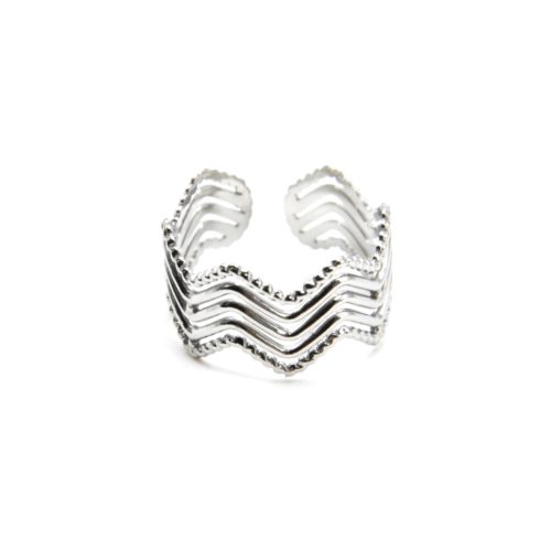 Bague-Reglable-avec-Multi-Rangs-Zigzag-Acier-Argente