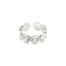 Bague-Anneau-avec-Cercles-Motif-Etoile-Polaire-Acier-Argente