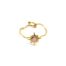 Bague-Fine-Zigzag-Martele-avec-Etoile-Polaire-Acier-Dore-et-Pierre-Rose