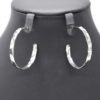Boucles-dOreilles-Creoles-Martelees-Ouvertes-Acier-Argente