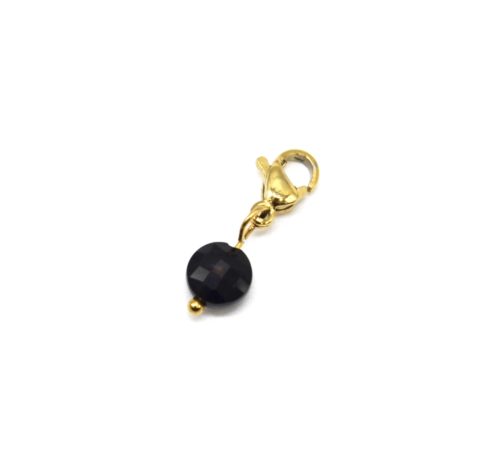 Charm-Pierre-a-Facettes-Noire-et-Acier-Dore