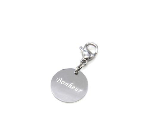 Charm-Medaille-Bonheur-Acier-Argente