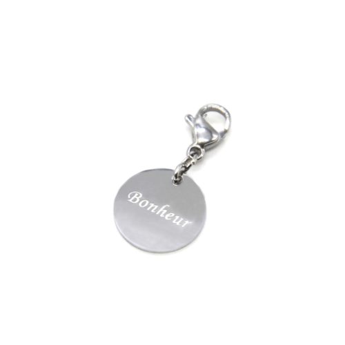 Charm-Medaille-Bonheur-Acier-Argente