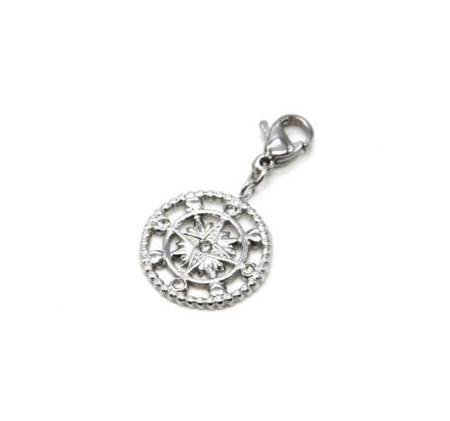 Charm-Boussole-Etoile-Acier-Argente-et-Strass