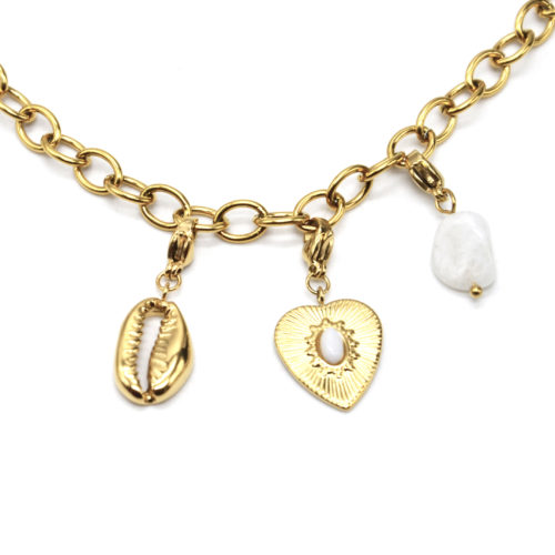 Charms-Cauri-Coeur-Pierre-Blanche-et-Pierre-Blanche-Acier-Dore