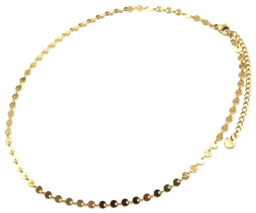 Collier-Chaine-Petits-Cercles-Acier-Dore