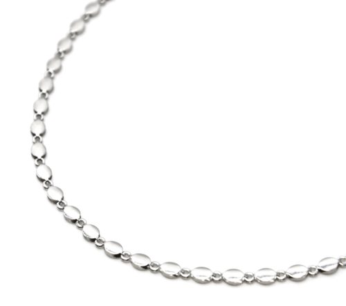 Collier-Chaine-Petits-Ovales-Acier-Argente