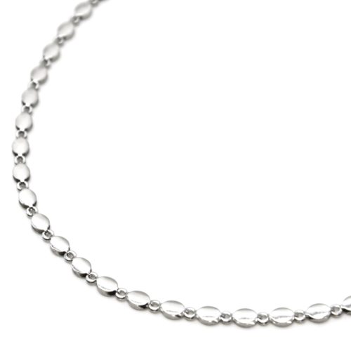 Collier-Chaine-Petits-Ovales-Acier-Argente