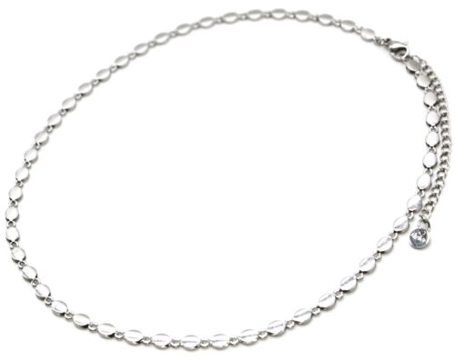 Collier-Chaine-Petits-Ovales-Acier-Argente