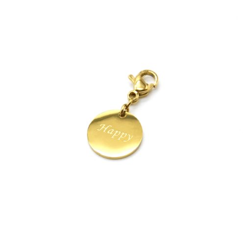 Charm-Medaille-Happy-Acier-Dore