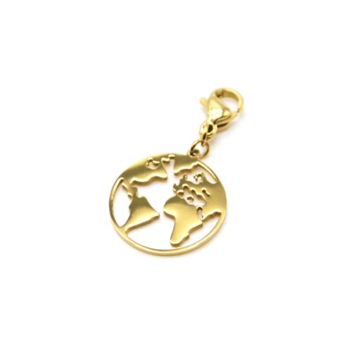 Charm-Globe-Carte-Monde-Acier-Dore