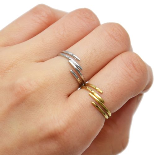 Bague-Anneau-avec-Multi-Branches-Acier