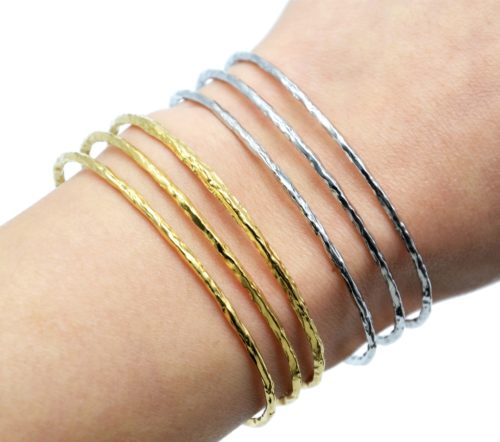 Bracelet-Manchette-Triple-Rangs-Marteles-Acier