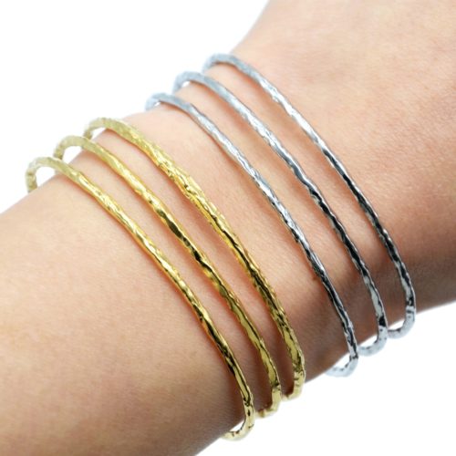 Bracelet-Manchette-Triple-Rangs-Marteles-Acier