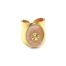 Bague-Manchette-avec-Pierre-Ovale-Beige-Rose-et-Fleur-Acier-Dore