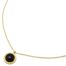 Collier-Fine-Chaine-Pendentif-Pierre-Ronde-Noire-Contour-Soleil-Acier-Dore