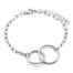 Bracelet-Chaine-Maillons-avec-Cercles-Entrelaces-Marteles-Acier-Argente