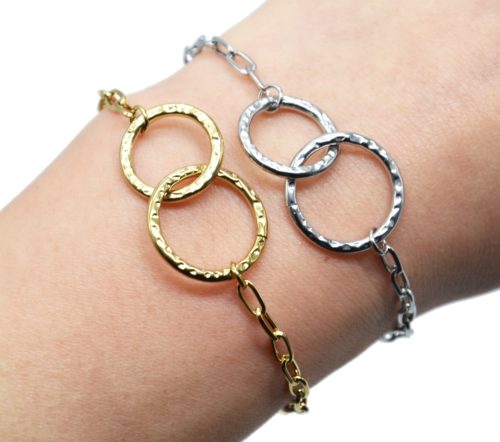 Bracelet-Chaine-Maillons-avec-Cercles-Entrelaces-Marteles-Acier