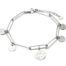 Bracelet-Chaine-Maillons-avec-Medailles-Martelees-Acier-Argente