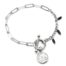 Bracelet-Chaine-Maillons-Mixtes-Cercle-Barre-Charm-Martele-Acier-Argente-et-Perles-Noires