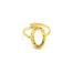 Bague-Anneau-avec-Ovale-Contour-Martele-Acier-Dore