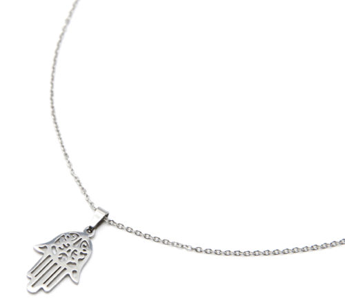 Collier-Fine-Chaine-Pendentif-Main-de-Fatma-Acier-Argente