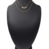 Collier-Double-Chaines-Billes-Acier-Dore-et-Pampilles-Perles-dEau-Douce