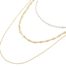 Collier-Triple-Chaines-Etoiles-Acier-Dore-et-Mini-Perles-Blanches