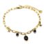 Bracelet-Chaine-Maillons-avec-Etoiles-Acier-Dore-Perles-et-Pierre-Ovale-Noire