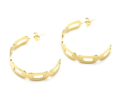 Boucles-dOreilles-Creoles-Maillons-Larges-Points-Acier-Dore